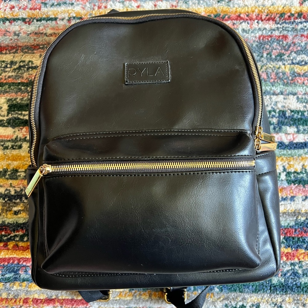 Ryla vegan leather diaper backpack